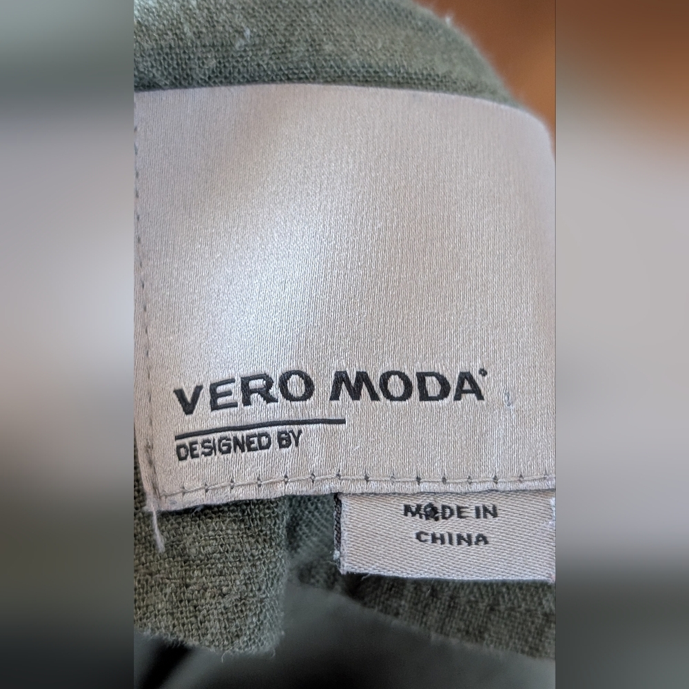 Vera Moda Olive Green Open Front Jacket - Picture 5 of 7